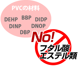 フタル酸エステル類不使用